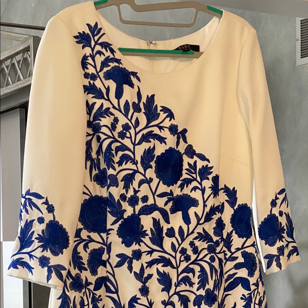 Alex Marie white dress with blue floral